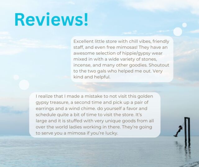 We're so grateful for the amazing reviews we've been receiving — your kind words mean everything! 🙌

From day one, our vision has been clear: to bring an eclectic selection of products from around the world into a space that feels anything but ordinary. A place where care, quality, and intention come together. 🌍💫

None of it would be possible without our incredible team — the heart and soul of what we do. 💛 Thank you for helping us stay true to our mission, every single day.
.
.
.
#florida #staugustine #smallbusiness #vilanobeach #thingstodoinstaugustine #thingstodoinflorida #eventstaugustine #staugustine #staugustinebeach #staugustineflorida #goldengypsylife #spiritual #greenwitch #metaphysical #crystalshop #healing #magick #gemstones #energy #goldengypsy #goldengyspylife