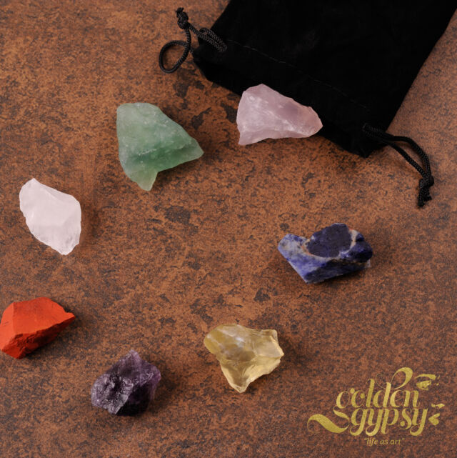Build Your First Crystal Kit: Chakra Edition 
Ready to align your energy and raise your vibe? Start with the essentials—a crystal for each chakra:

🔴 Root (Red Jasper) – grounding & stability
🟠 Sacral (Carnelian) – creativity & flow
🟡 Solar Plexus (Citrine) – confidence & willpower
🟢 Heart (Green Aventurine) – love & compassion
🔵 Throat (Blue Lace Agate) – speak your truth
🟣 Third Eye (Amethyst) – intuition & insight
⚪ Crown (Clear Quartz) – clarity & spiritual connection

Add in a selenite wand, a palo santo stick, AND an intention card...you're set! Come by and see us for all of what you need.